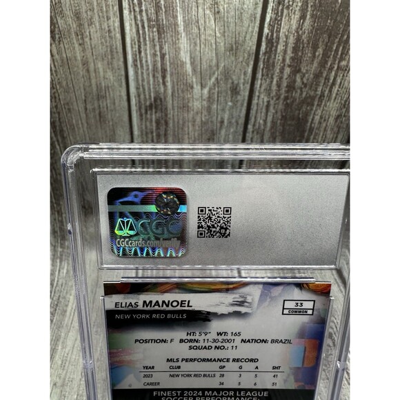 ELIAS MANOEL 2024 TOPPS FINEST MLS ROOKIE ORANGE REFRACTOR RC /50 Cgc Gem 10 - Picture 10 of 11